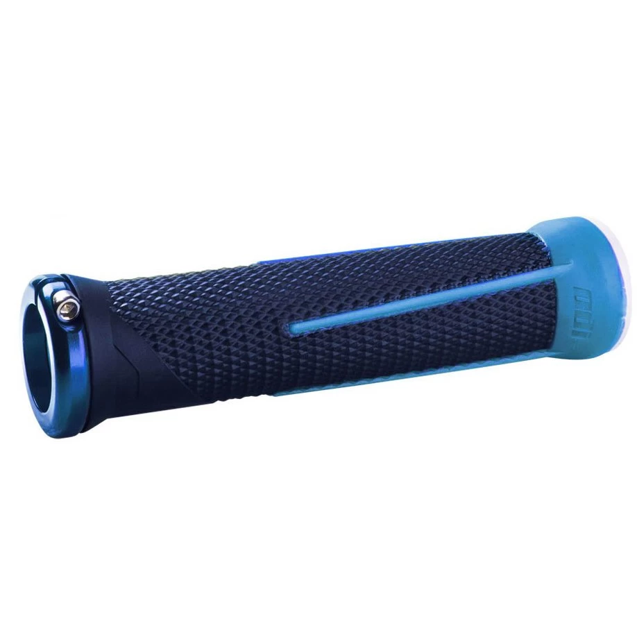 ODI AG-1 Grips Aaron Gwin - Bright Blue/Light Blue 4 ODI AG-1 Grips Aaron Gwin - Bright Blue/Light Blue - Image 2
