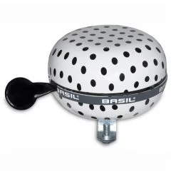 Basil Polkadot Big Bell - White/black Dots