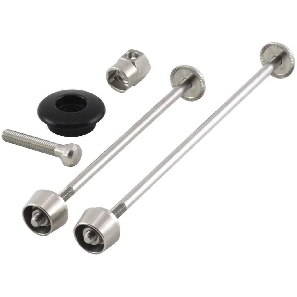 Pitlock Set 03/GA FW + RW + Ahead Lock - Silver / Plug: Black 3 Pitlock Set 03/GA FW + RW + Ahead Lock - Silver / Plug: Black