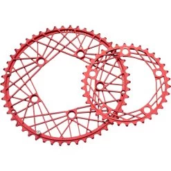 KCNC K4 Cobweb II Road Chainring 110mm Compact - Red
