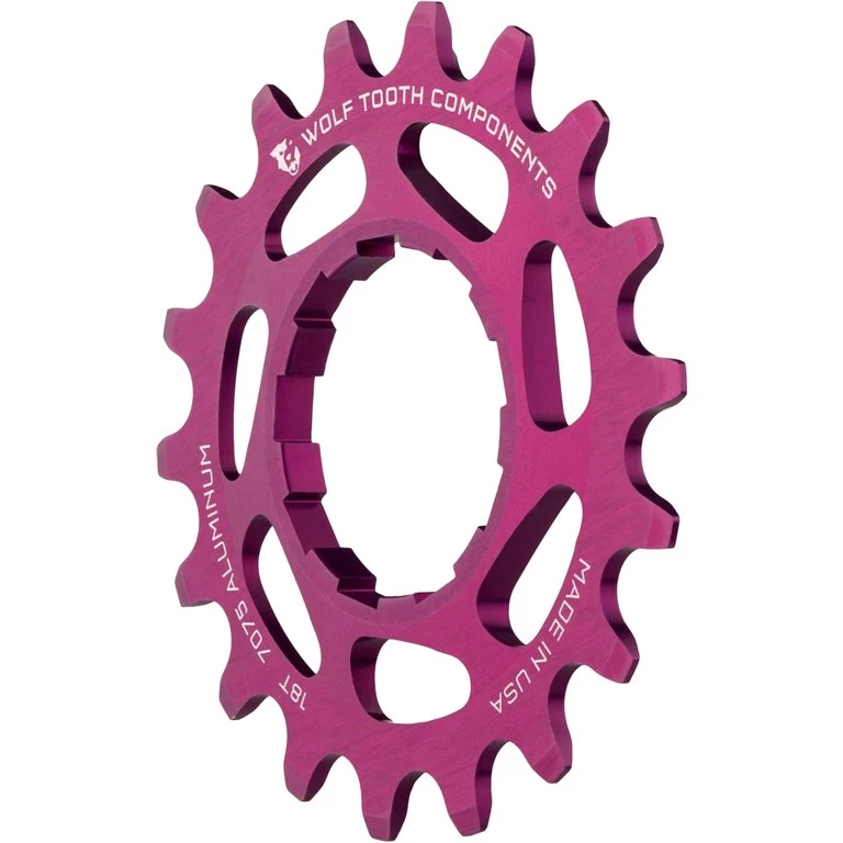 Wolf-tooth Wolf Tooth Single Speed Cog CNC Aluminium - Purple 3 Wolf-tooth Wolf Tooth Single Speed Cog CNC Aluminium - Purple