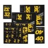 FOX Decal Kit 2019 AM Heritage For Suspension Fork And Rear Shock - Yellow -Cycle Parts Shop 331555 00 d 696421