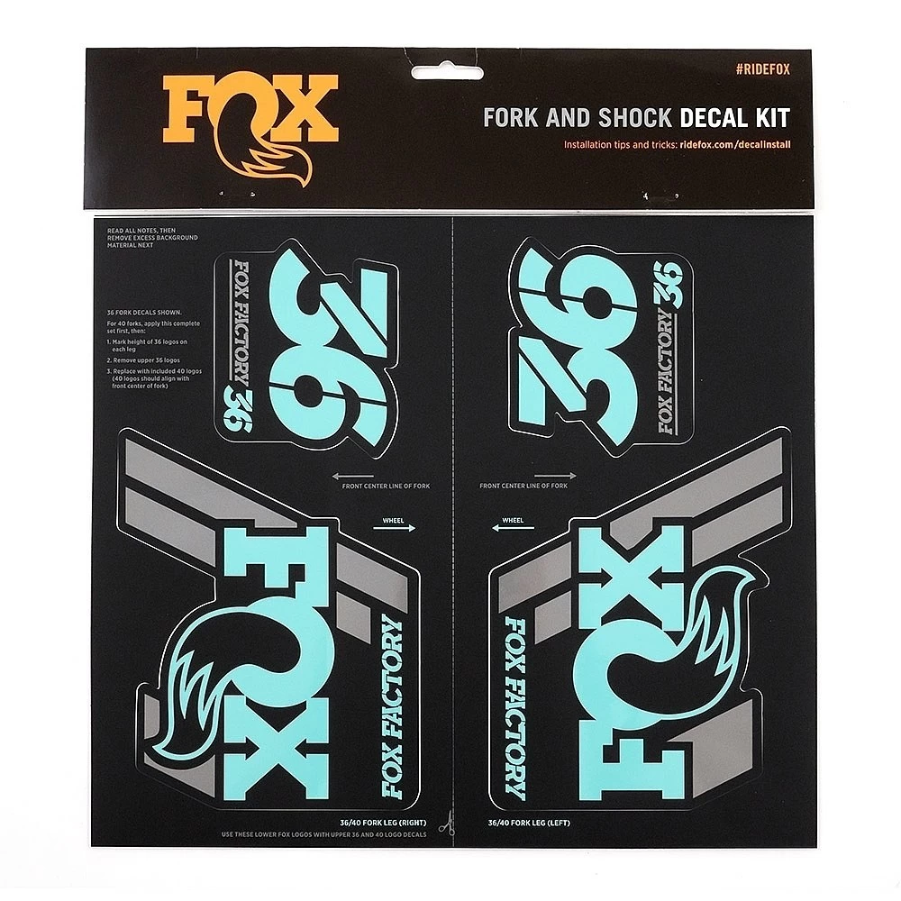 FOX Decal Kit 2019 AM Heritage For Suspension Fork And Rear Shock - Mint 4 FOX Decal Kit 2019 AM Heritage For Suspension Fork And Rear Shock - Mint - Image 2