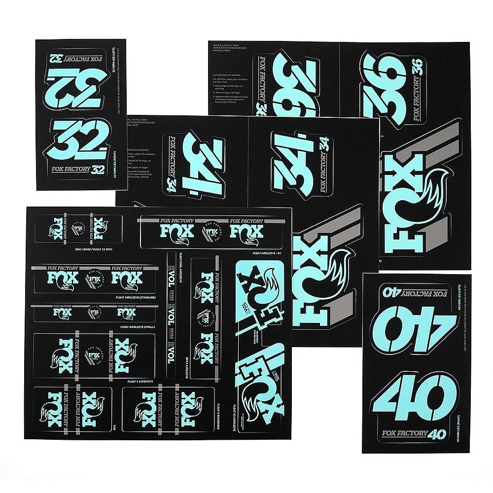 FOX Decal Kit 2019 AM Heritage For Suspension Fork And Rear Shock - Mint 5 FOX Decal Kit 2019 AM Heritage For Suspension Fork And Rear Shock - Mint - Image 3