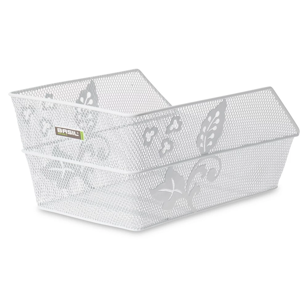 Basil Cento Flower Bike Basket 29L - White 3 Basil Cento Flower Bike Basket 29L - White