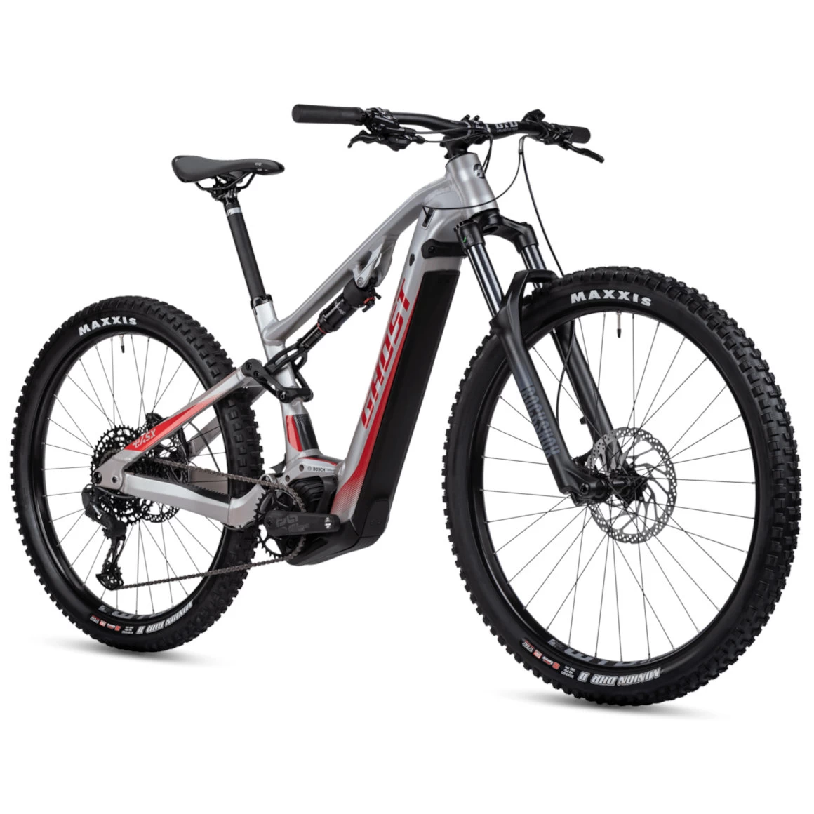 Ghost E-ASX 130 Universal - 29/27.5+" MTB Electric Bike - 2022 - Light Grey / Riot Red 5 Ghost E-ASX 130 Universal - 29/27.5+" MTB Electric Bike - 2022 - Light Grey / Riot Red - Image 3