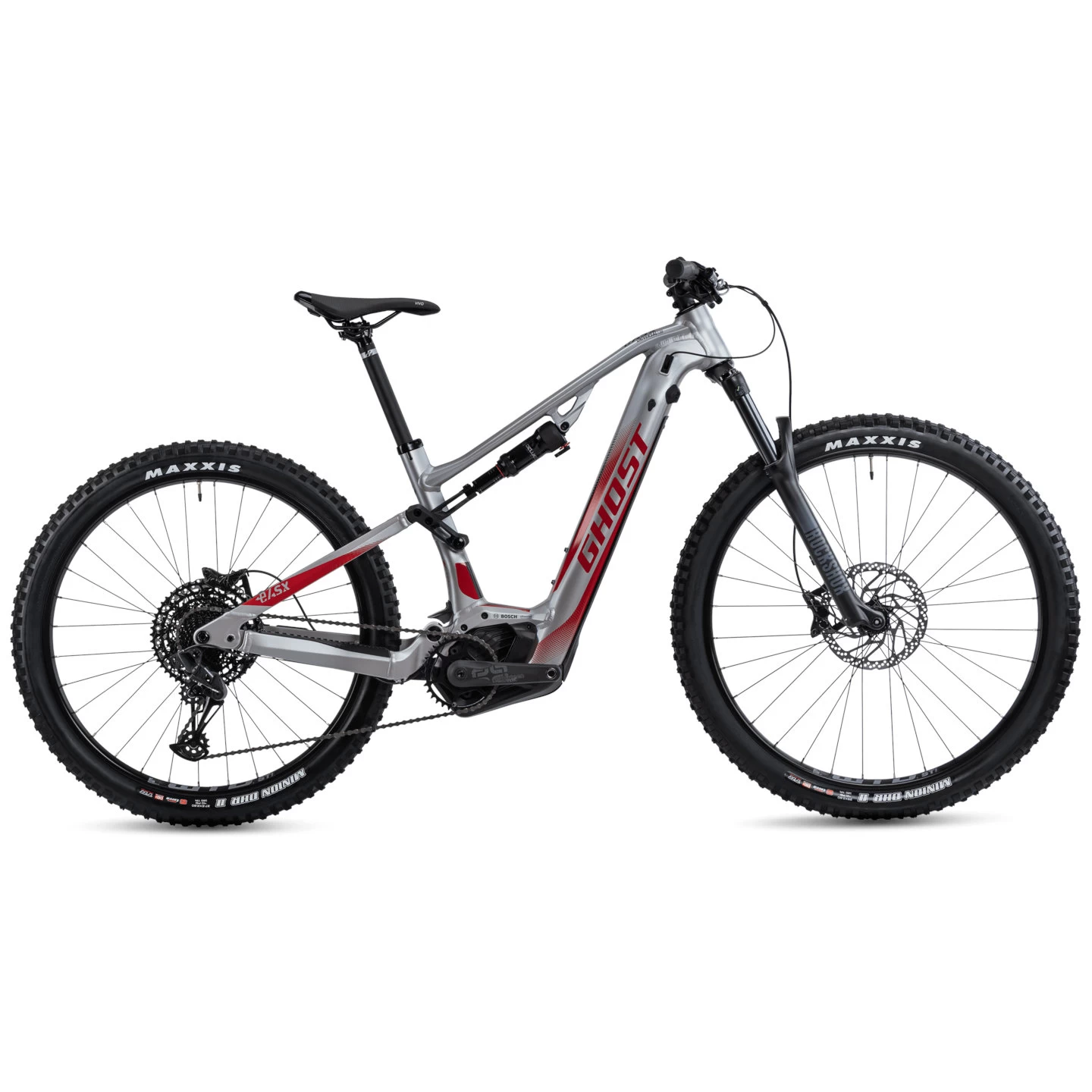 Ghost E-ASX 130 Universal - 29/27.5+" MTB Electric Bike - 2022 - Light Grey / Riot Red 3 Ghost E-ASX 130 Universal - 29/27.5+" MTB Electric Bike - 2022 - Light Grey / Riot Red