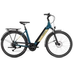 Ghost E-Teru B Essential Low EQ - 27.5" Easy Entry E-Bike - 2022 - Petrol Blue / Beige
