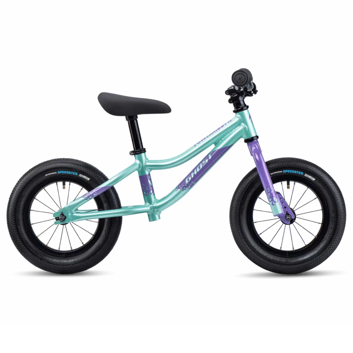 Ghost Powerkiddy - 12" Children's Running Bike - 2023 - Mint / Metallic Glossy Purple 3 Ghost Powerkiddy - 12" Children's Running Bike - 2023 - Mint / Metallic Glossy Purple