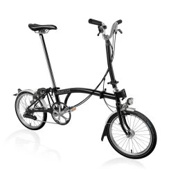 Brompton C Line Explore - 6-Speed - High Bar - Extended Seatpost - Dynamo - 16" Folding Bike - 2022 - Black Matt