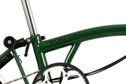 Brompton C Line Utility - 3-Speed - High Bar - Telescopic Seatpost - Dynamo - 16" Folding Bike - 2022 - Racing Green Matt -Cycle Parts Shop c line explore 6 speed high bar extended seatpost racing green matt 6 1214090