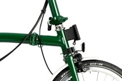 Brompton C Line Utility - 3-Speed - High Bar - Telescopic Seatpost - Dynamo - 16" Folding Bike - 2022 - Racing Green Matt -Cycle Parts Shop c line explore 6 speed high bar extended seatpost racing green matt 7 1214091