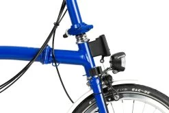 Brompton C Line Explore - 6-Speed - Low Bar - Standard Seatpost - Rear Rack & Dynamo - 16" Folding Bike - 2022 - Picadilly Blue Matt -Cycle Parts Shop c line explore 6 speed low bar standard seatpost dynamo picadilly blue matt 6 1216722