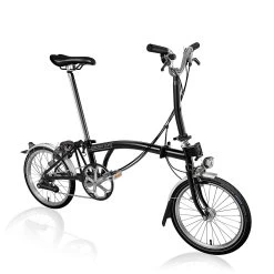 Brompton C Line Explore - 6-Speed - Mid Bar - Standard Seatpost - Dynamo - 16" Folding Bike - 2022 - Black Matt