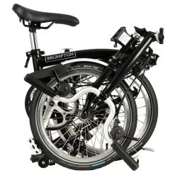 Brompton C Line Explore - 6-Speed - Mid Bar - Standard Seatpost - Rear Rack & Dynamo - 16" Folding Bike - 2022 - Black Matt -Cycle Parts Shop c line explore 6 speed mid bar standard seatpost dynamo black matt 3 1215563