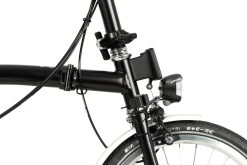 Brompton C Line Explore - 6-Speed - Mid Bar - Standard Seatpost - Rear Rack & Dynamo - 16" Folding Bike - 2022 - Black Matt -Cycle Parts Shop c line explore 6 speed mid bar standard seatpost dynamo black matt 6 1215566