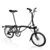 Brompton C Line Explore - 6-Speed - Mid Bar - Standard Seatpost - Rear Rack & Dynamo - 16" Folding Bike - 2022 - Black Matt