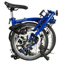 Brompton C Line Utility - 3-Speed - Mid Bar - Standard Seatpost - 16" Folding Bike - 2022 - Picadilly Blue Matt -Cycle Parts Shop c line explore 6 speed mid bar standard seatpost picadilly blue matt 3 1215551