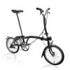 Brompton C Line Utility - 3-Speed - High Bar - Extended Seatpost - 16" Folding Bike - 2022 - Black Matt -Cycle Parts Shop c line utility 3 speed high bar extended seatpost black matt 1216926