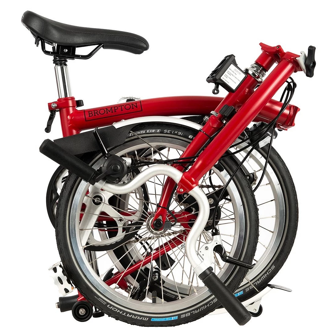 Brompton C Line Utility - 3-Speed - High Bar - Telescopic Seatpost - Dynamo - 16" Folding Bike - 2022 - House Red Matt 5 Brompton C Line Utility - 3-Speed - High Bar - Telescopic Seatpost - Dynamo - 16" Folding Bike - 2022 - House Red Matt - Image 3