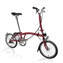 Brompton C Line Utility - 3-Speed - High Bar - Telescopic Seatpost - Dynamo - 16" Folding Bike - 2022 - House Red Matt