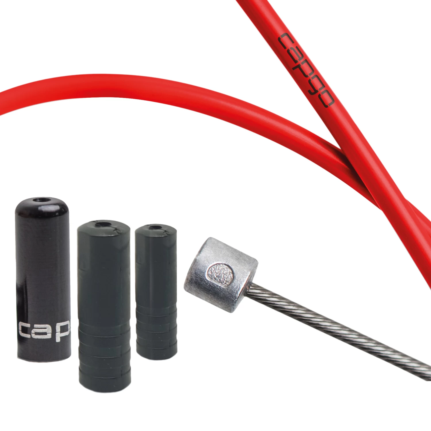 Capgo Blue Line Cable Set For Dropper Posts - Red 3 Capgo Blue Line Cable Set For Dropper Posts - Red