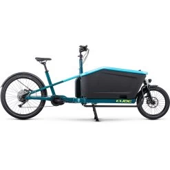 CUBE CARGO SPORT DUAL HYBRID 1000 - Electric Cargo Bike - 2023 - Blue / Lime