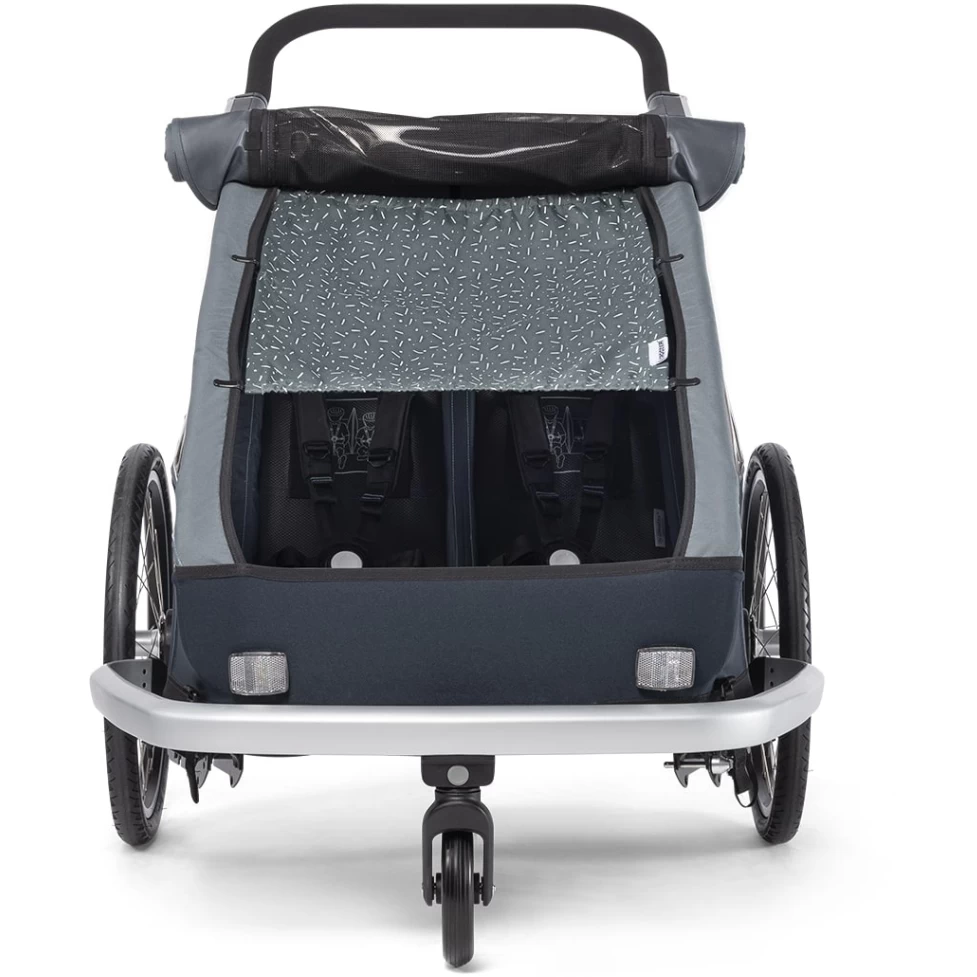 Croozer Sun Cover For Kid Vaaya 2 / Kid Keeke 2 Bike Trailer - Graphite Blue/collection 4 Croozer Sun Cover For Kid Vaaya 2 / Kid Keeke 2 Bike Trailer - Graphite Blue/collection - Image 2