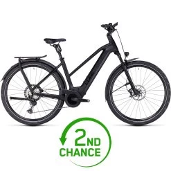 CUBE KATHMANDU HYBRID SLT 750 - Women Electric Touring Bike - 2023 - Black / Metal A00 - 2nd Choice