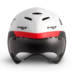 MET Drone Wide Body Helmet - Weiß / Schwarz / Rot -Cycle Parts Shop drone aero helmet bi1 front 1531983