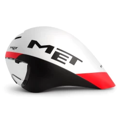 MET Drone Wide Body Helmet - Weiß / Schwarz / Rot -Cycle Parts Shop drone aero helmet bi1 side 1531981