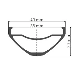 Dt-swiss DT Swiss H 1900 SPLINE Front Wheel - 29" | 35mm | Clincher | Centerlock - 15x110mm Boost - Black -Cycle Parts Shop dt swiss h1900 spline 35 rim profile 1289271