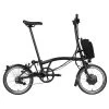 Brompton Electric C Line Explore - 6-Speed - High Bar - Telescopic Seatpost - 16" Electric Folding Bike - 2023 - Matt Black -Cycle Parts Shop electric c line explore 6 speed high bar extended seatpost 1 1451964 1