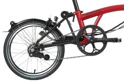 Brompton Electric C Line Explore - 6-Speed - High Bar - Extended Seatpost - 16" Electric Folding Bike - 2023 - House Red Matt -Cycle Parts Shop electric c line explore 6 speed high bar extended seatpost house red 5 1452403