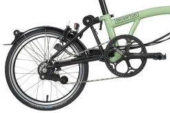 Brompton Electric C Line Explore - 6-Speed - High Bar - Telescopic Seatpost - 16" Electric Folding Bike - 2023 - Matcha Green -Cycle Parts Shop electric c line explore 6 speed high bar extended seatpost matcha green 5 1452233