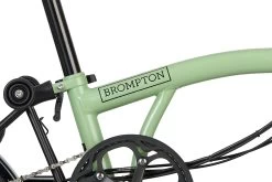 Brompton Electric C Line Explore - 6-Speed - High Bar - Telescopic Seatpost - 16" Electric Folding Bike - 2023 - Matcha Green -Cycle Parts Shop electric c line explore 6 speed high bar extended seatpost matcha green 6 1452234