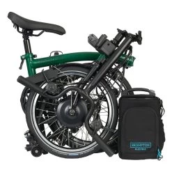 Brompton Electric C Line Explore - 6-Speed - High Bar - Telescopic Seatpost - 16" Electric Folding Bike - 2023 - Racing Green -Cycle Parts Shop electric c line explore 6 speed high bar extended seatpost racing green 4 1452370