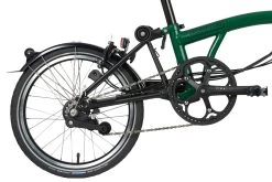 Brompton Electric C Line Explore - 6-Speed - High Bar - Telescopic Seatpost - 16" Electric Folding Bike - 2023 - Racing Green -Cycle Parts Shop electric c line explore 6 speed high bar extended seatpost racing green 5 1452371