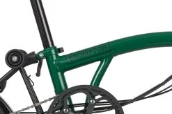Brompton Electric C Line Explore - 6-Speed - High Bar - Telescopic Seatpost - 16" Electric Folding Bike - 2023 - Racing Green -Cycle Parts Shop electric c line explore 6 speed high bar extended seatpost racing green 6 1452372