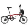 Brompton Electric C Line Explore - 6-Speed - Mid Bar - Standard Seatpost - 16" Electric Folding Bike - 2023 - House Red Matt -Cycle Parts Shop electric c line explore 6 speed mid bar standart seatpost house red 1 1453186