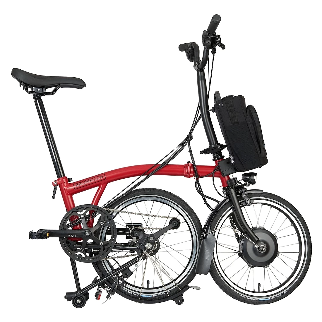 Brompton Electric C Line Explore - 6-Speed - Mid Bar - Standard Seatpost - 16" Electric Folding Bike - 2023 - House Red Matt 5 Brompton Electric C Line Explore - 6-Speed - Mid Bar - Standard Seatpost - 16" Electric Folding Bike - 2023 - House Red Matt - Image 3