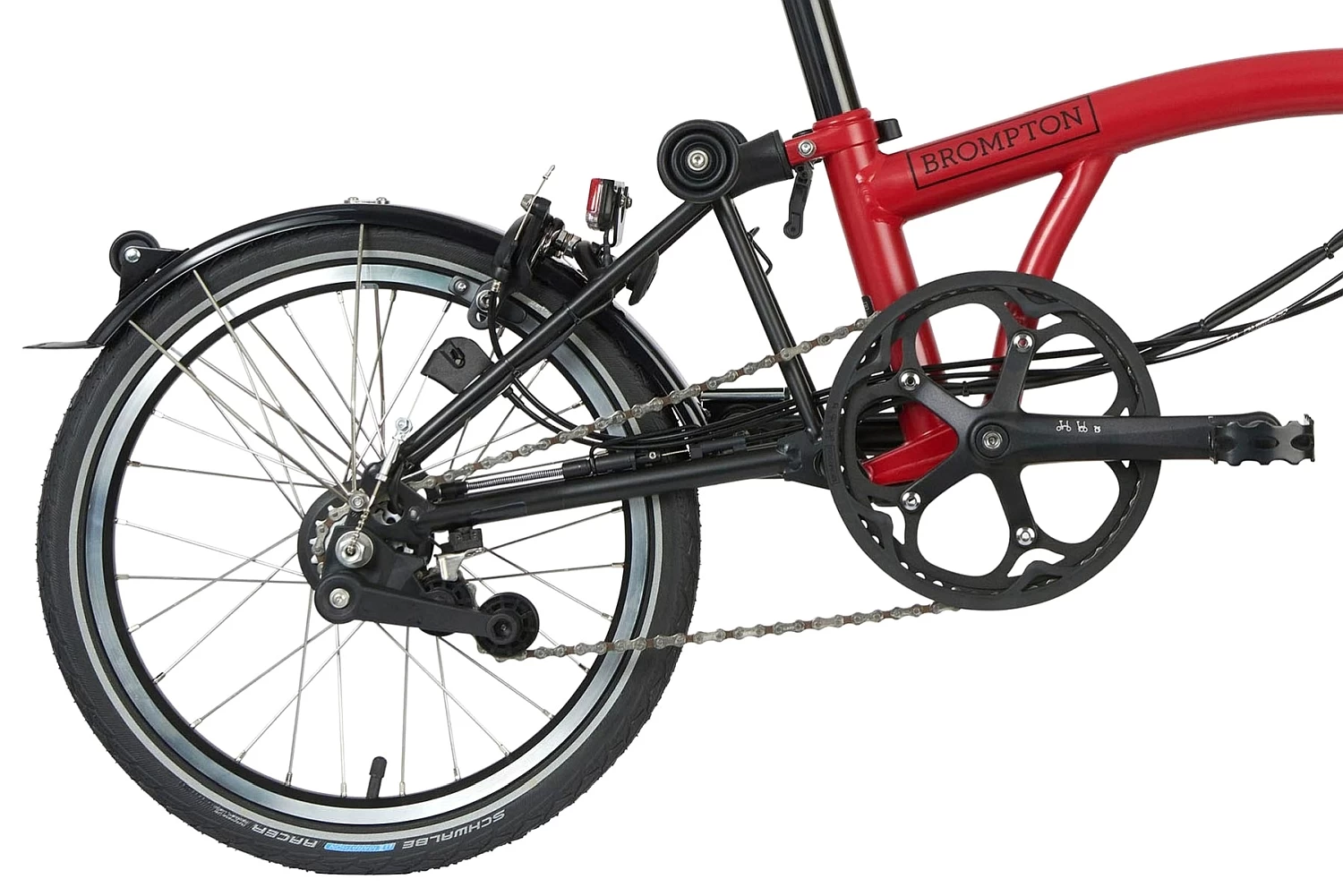Brompton Electric C Line Explore - 6-Speed - Mid Bar - Standard Seatpost - 16" Electric Folding Bike - 2023 - House Red Matt 7 Brompton Electric C Line Explore - 6-Speed - Mid Bar - Standard Seatpost - 16" Electric Folding Bike - 2023 - House Red Matt - Image 5