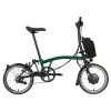 Brompton Electric C Line Explore - 6-Speed - Mid Bar - Standard Seatpost - 16" Electric Folding Bike - 2023 - Racing Green