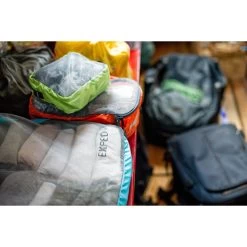 Exped Mesh Organiser UL Stuff Bag - XL - Cyan -Cycle Parts Shop exped in action 360 1210256