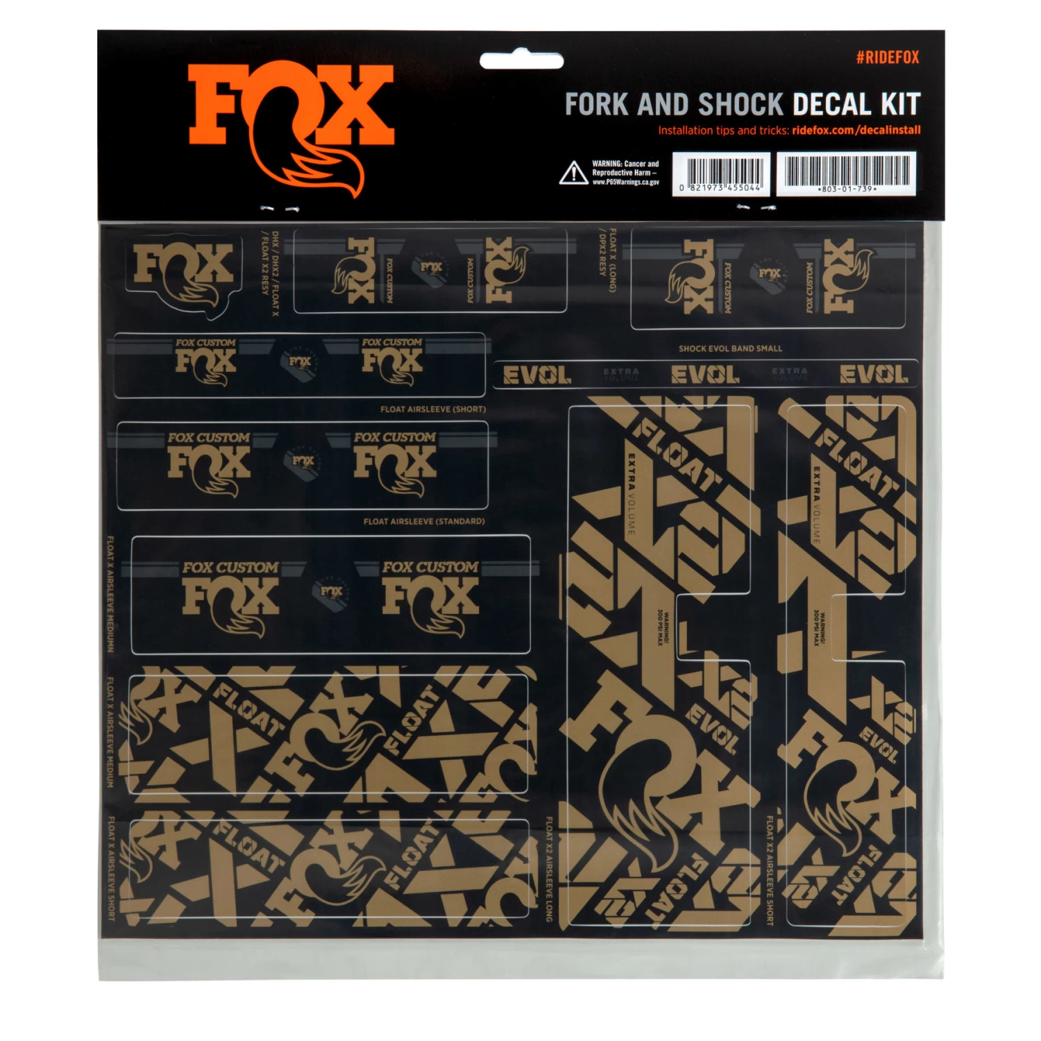 FOX CUSTOM Decal Kit For Fork & Rear Shock - Kashima 3 FOX CUSTOM Decal Kit For Fork & Rear Shock - Kashima