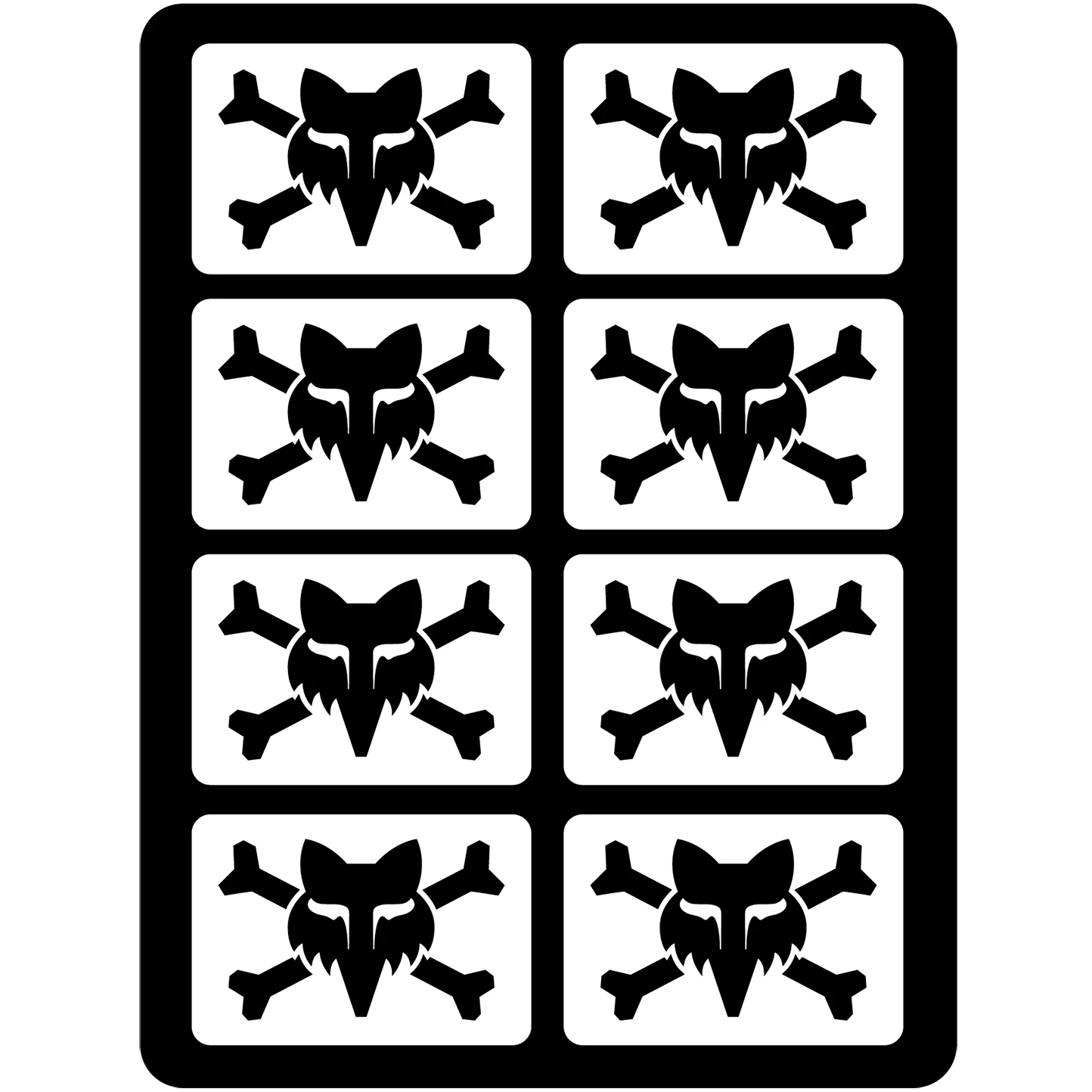 Fox Racing FOX Victory Logo Sticker Pack - White 3 Fox Racing FOX Victory Logo Sticker Pack - White