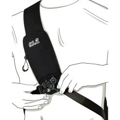 Jack Wolfskin Delta Bag Air Slingbag - Black -Cycle Parts Shop jack wolfskin delta bag air slingbag black 22 1291078
