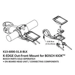 K-Edge BOSCH Kiox Out-Front Mount 31,8mm - Black 13 K-Edge BOSCH Kiox Out-Front Mount 31,8mm - Black -Cycle Parts Shop k edge bosch kiox out front e bike mount 2 1127432