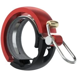 Knog Oi Luxe Bell - Black/red -Cycle Parts Shop knog oi luxe le pearl red large 864474