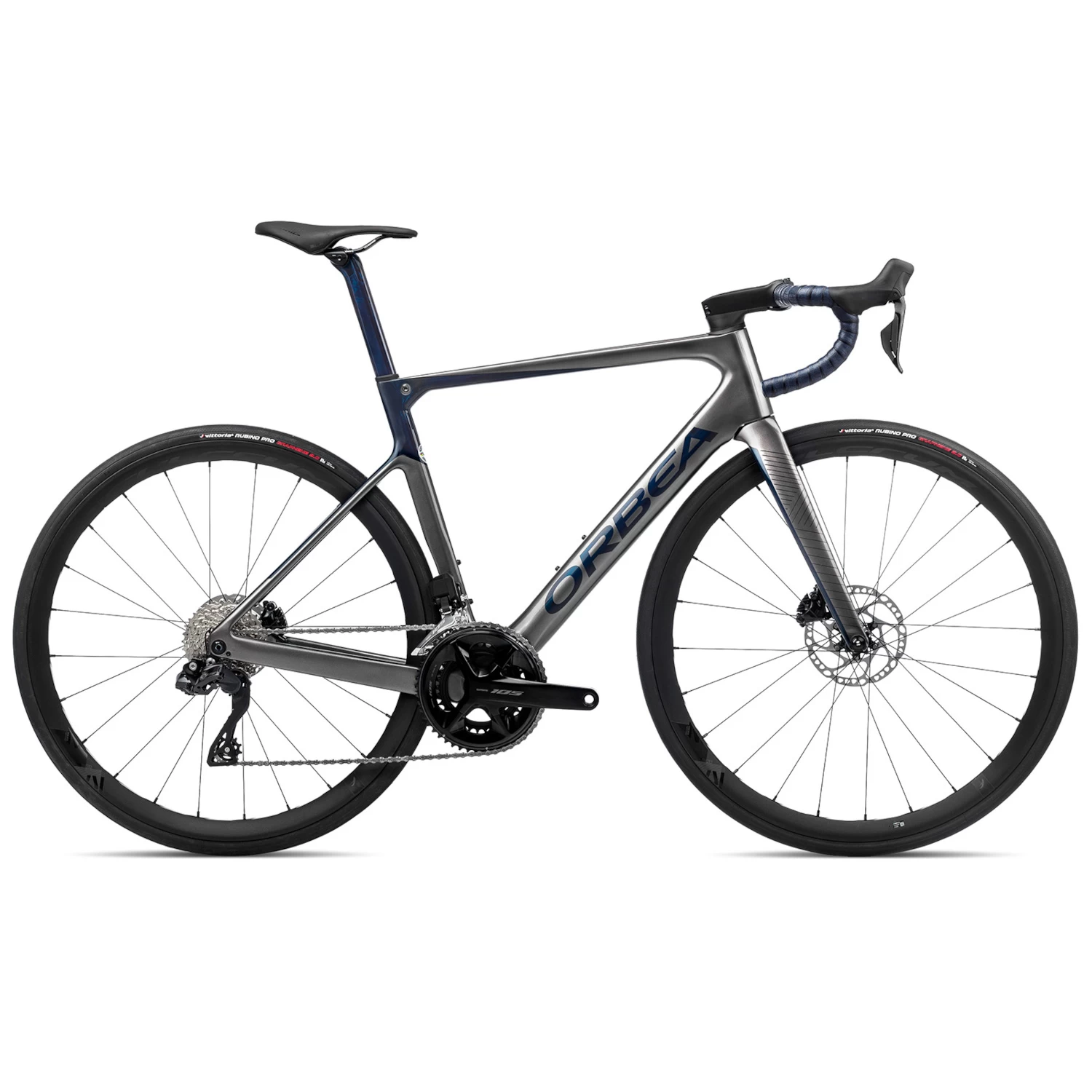 Orbea ORCA M30iLTD PWR - 105 Di2 Carbon Road Bike - 2023 - Glitter Anthracite - Blue (gloss) 3 Orbea ORCA M30iLTD PWR - 105 Di2 Carbon Road Bike - 2023 - Glitter Anthracite - Blue (gloss)